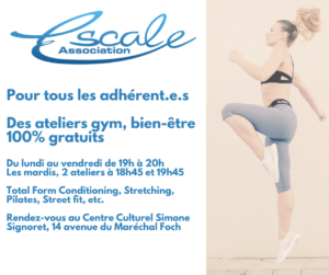 Stages Gym, Bien-être, 100% gratuits pour les adhérent.e.s