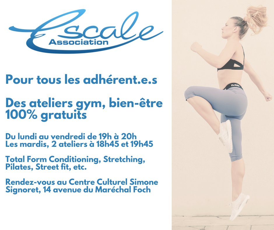 You are currently viewing Stages Gym, Bien-être, 100% gratuits pour les adhérent.e.s