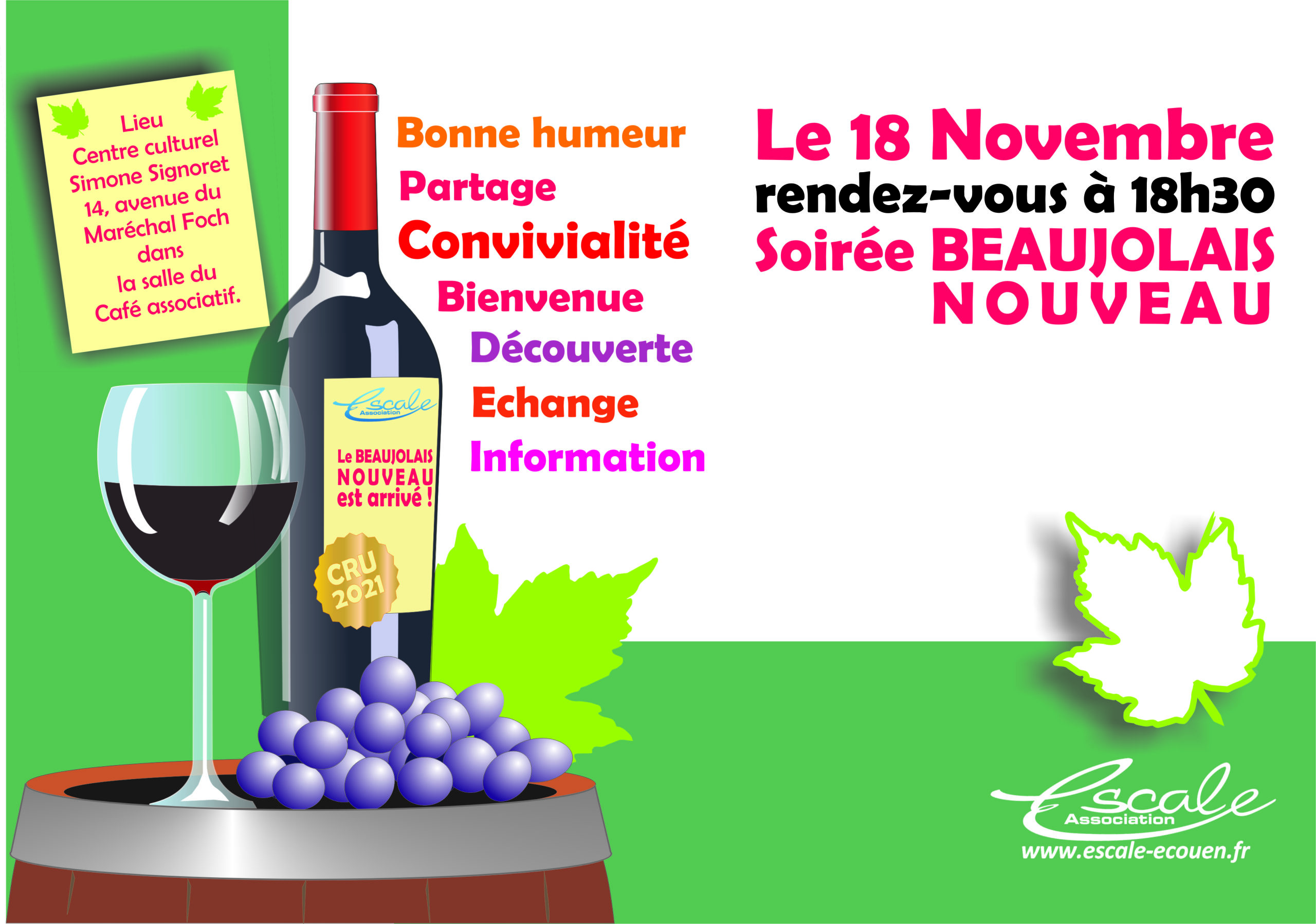 You are currently viewing SOIRÉE BEAUJOLAIS NOUVEAU