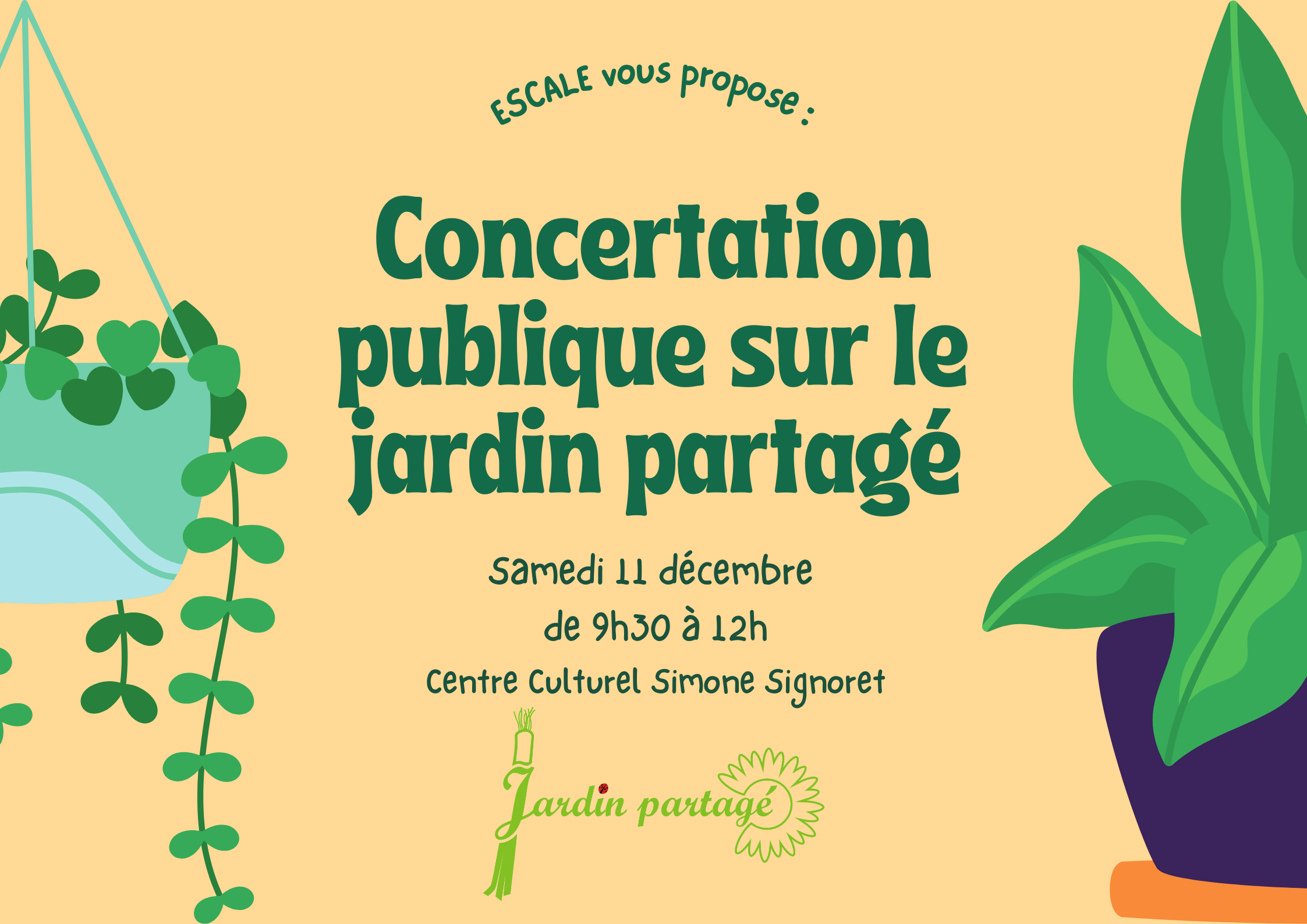 You are currently viewing CONCERTATION PUBLIQUE SUR LE JARDIN PARTAGÉ