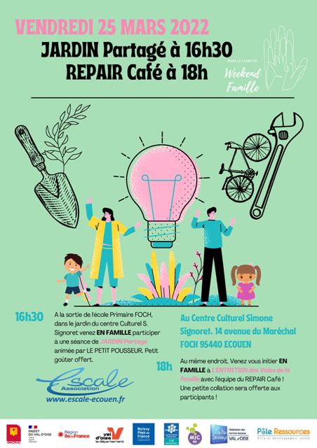 jardin partagé et repair café du week-end famille