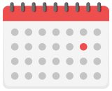 Calendar icon on white background illustration